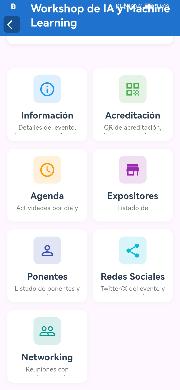 Opciones activadas e nel evento para cada asistente